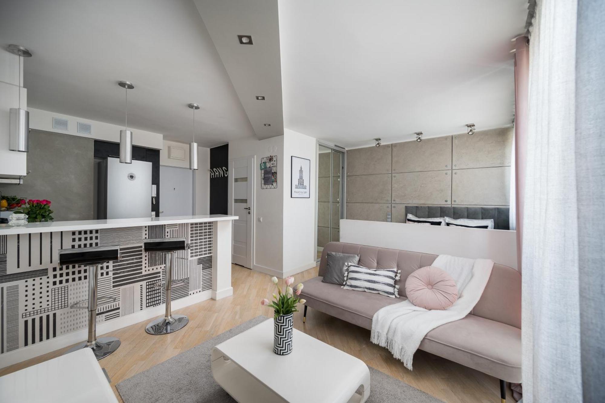 Air-Conditioned Premium Loft Warsaw Skyline Only 900 M To Central Station 외부 사진